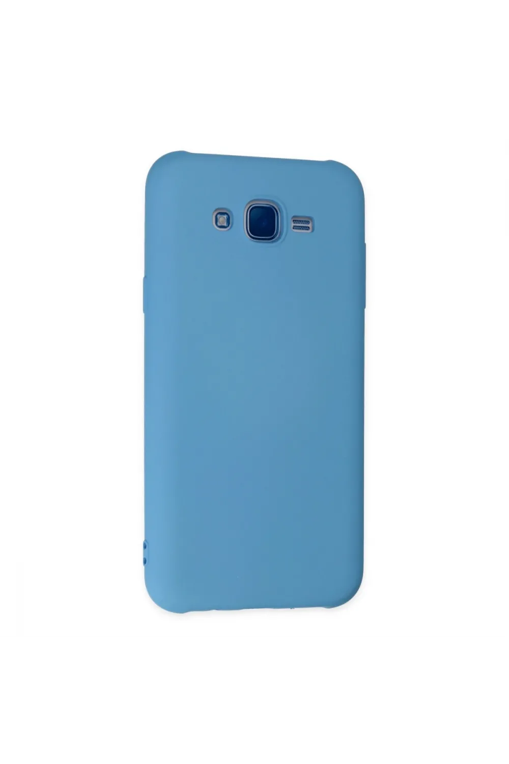 Samsung Galaxy J7 Kılıf Nano İçi Kadife Silikon - Mavi