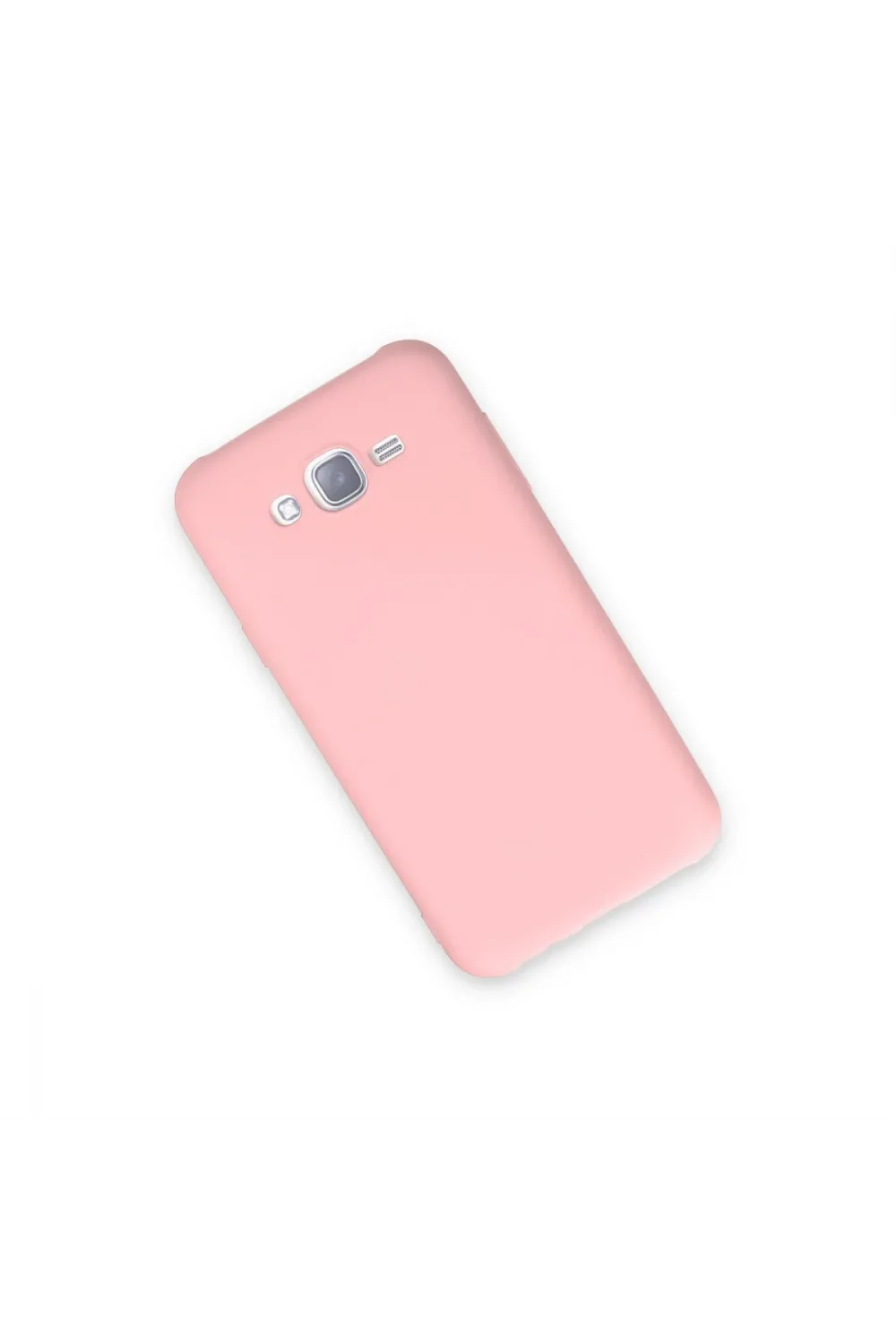 Samsung Galaxy J7 Kılıf Nano İçi Kadife Silikon - Pudra