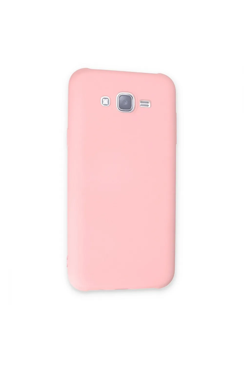 Samsung Galaxy J7 Kılıf Nano İçi Kadife Silikon - Pudra