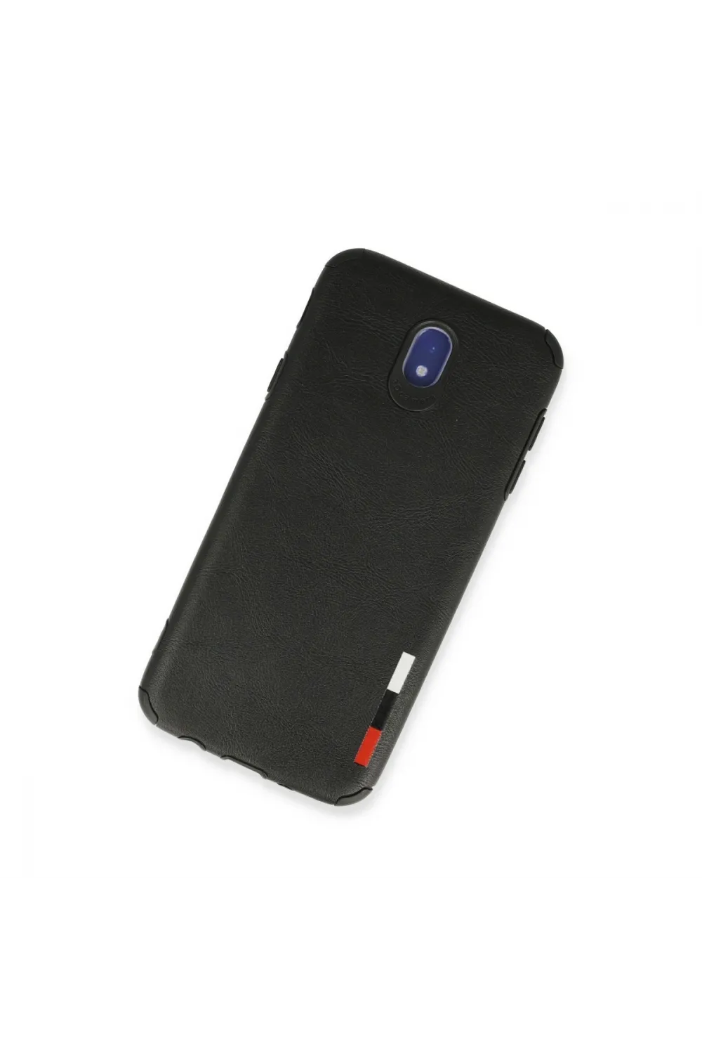 Samsung Galaxy J7 Pro / J730 Kılıf Loop Deri Silikon - Siyah