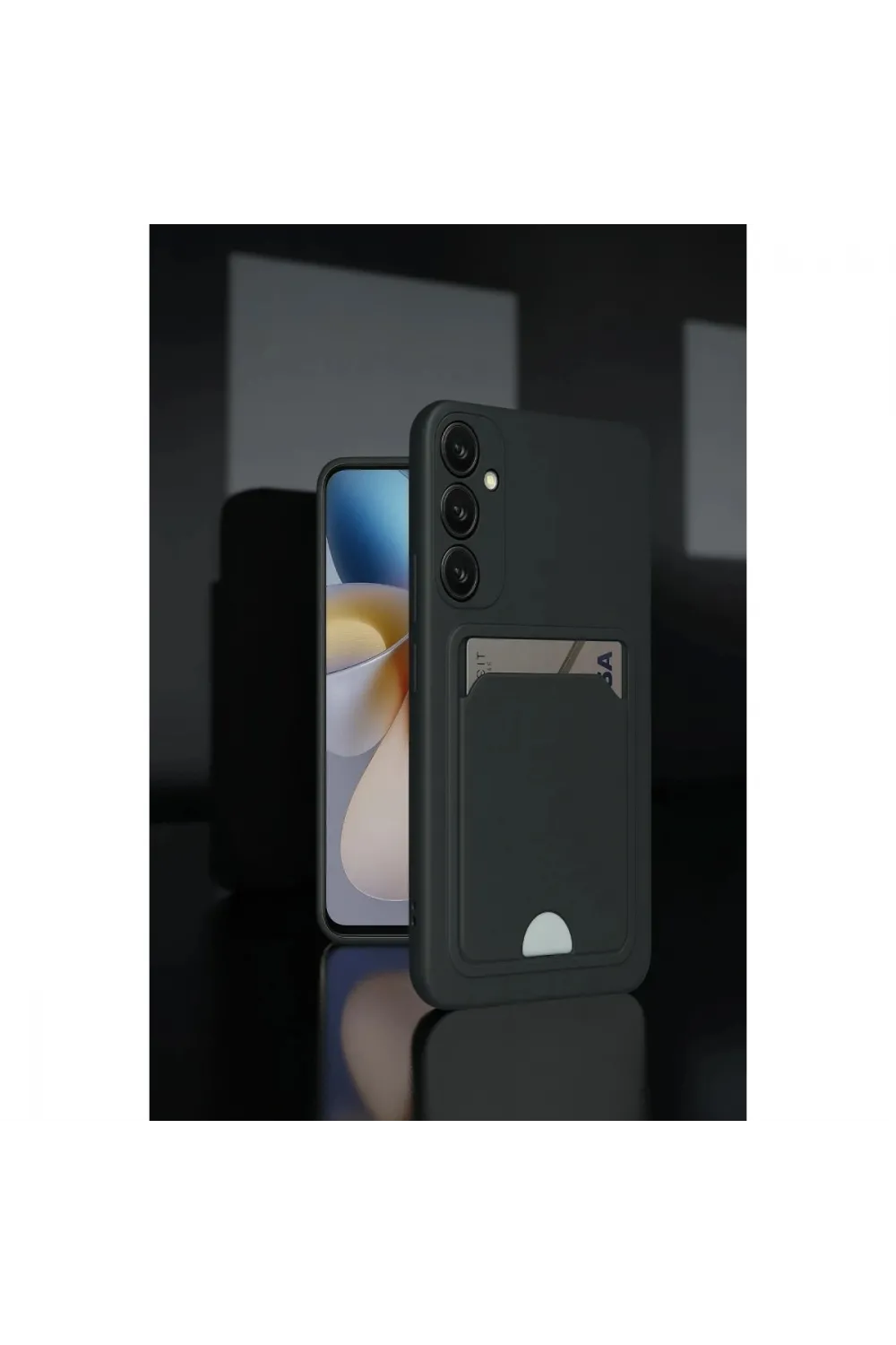 Samsung Galaxy M15 Kelvin Kartvizitli Silikon - Siyah