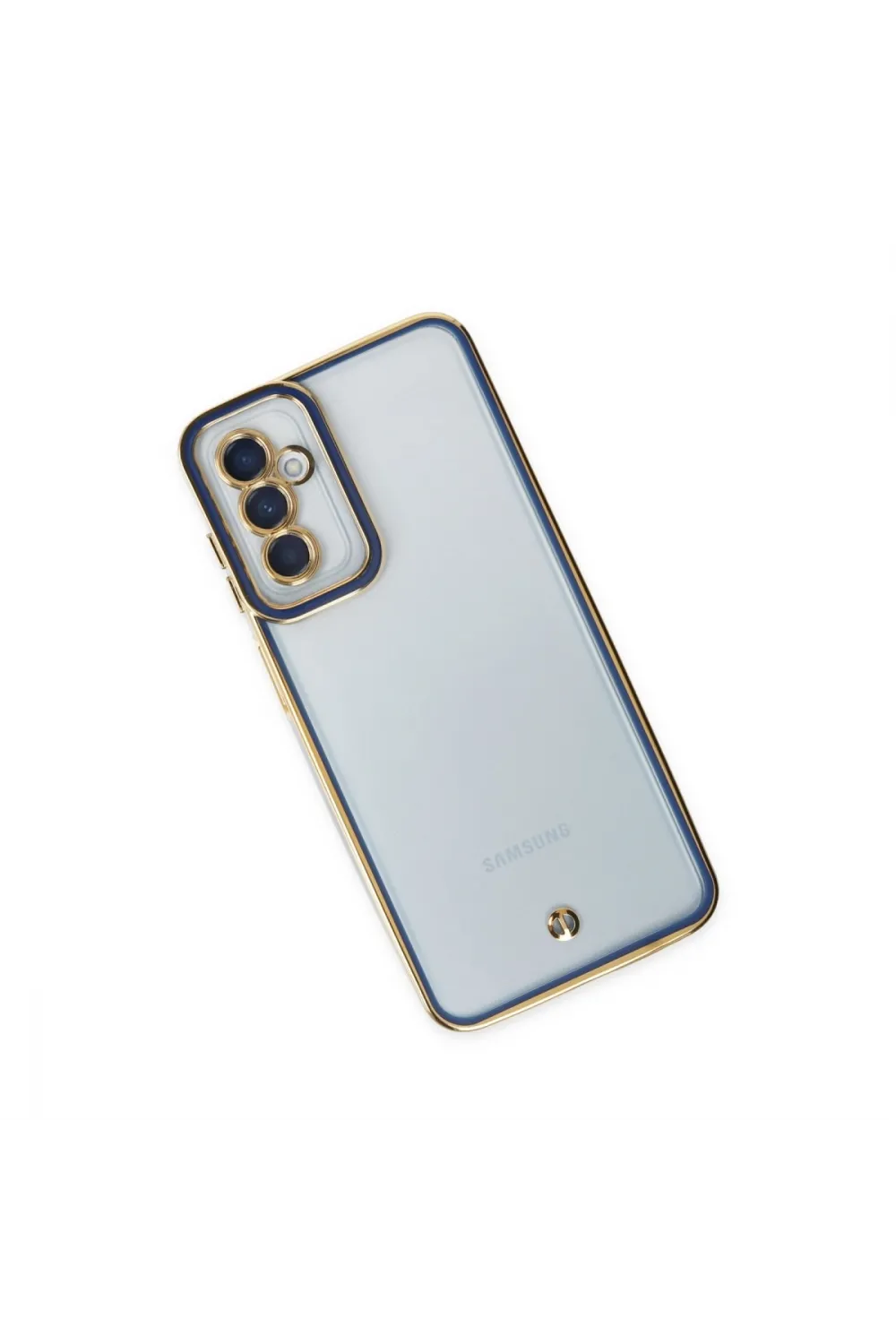 Samsung Galaxy M23 Kılıf Liva Lens Silikon - Mavi