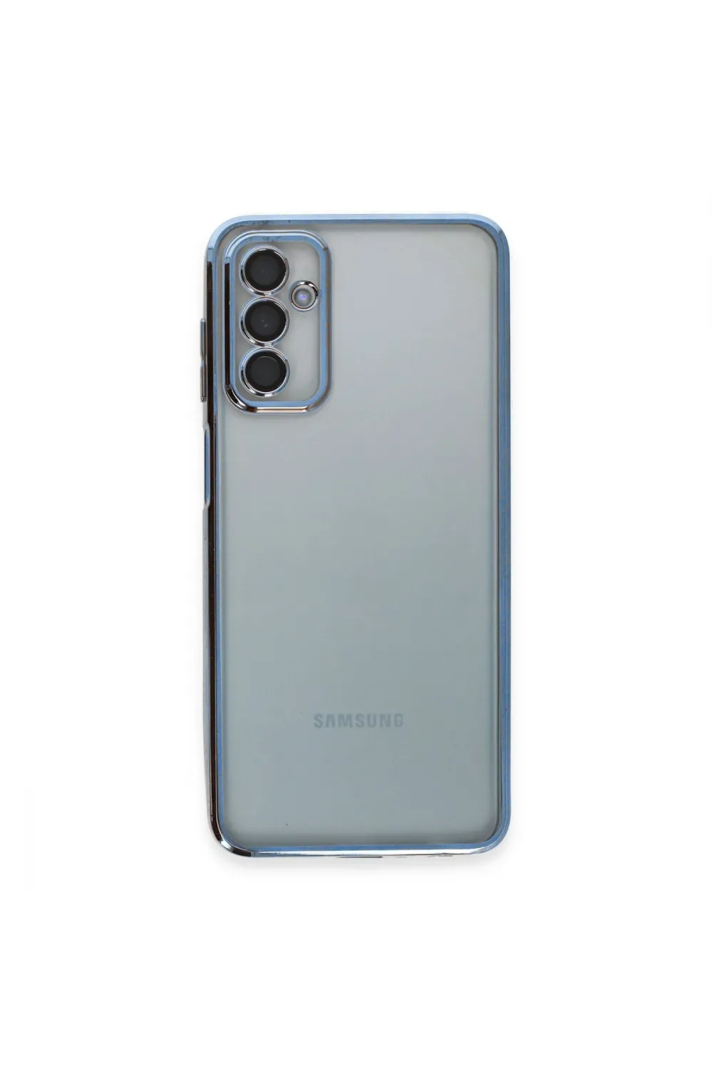 Samsung Galaxy M23 Kılıf Razer Lensli Silikon - Açık Mavi