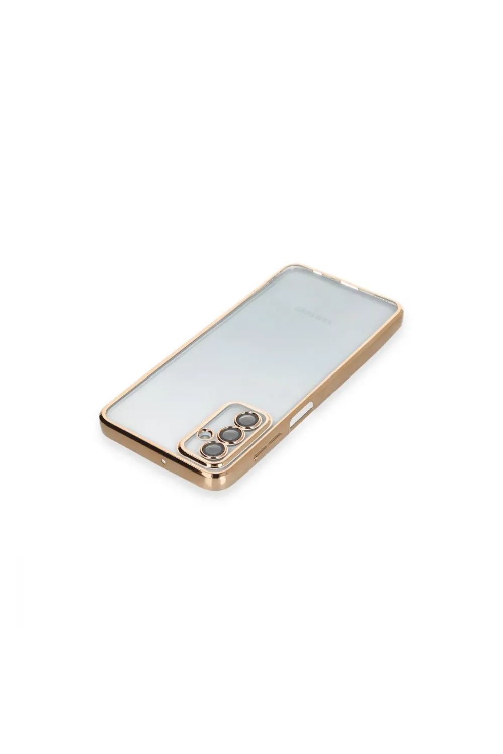 Samsung Galaxy M23 Kılıf Razer Lensli Silikon - Gold