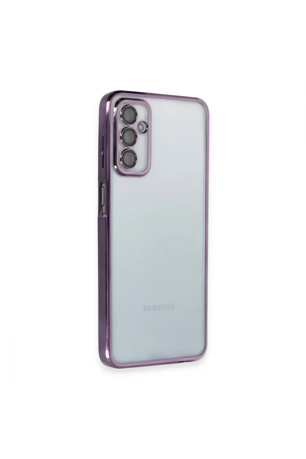 Samsung Galaxy M23 Kılıf Razer Lensli Silikon - Mor