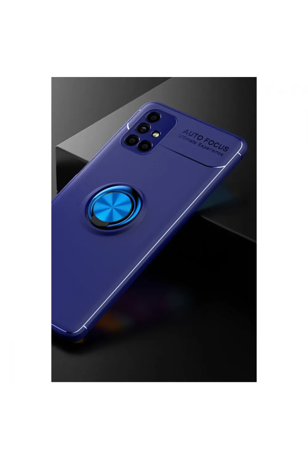 Samsung Galaxy M51 Kılıf Range Yüzüklü Silikon - Mavi