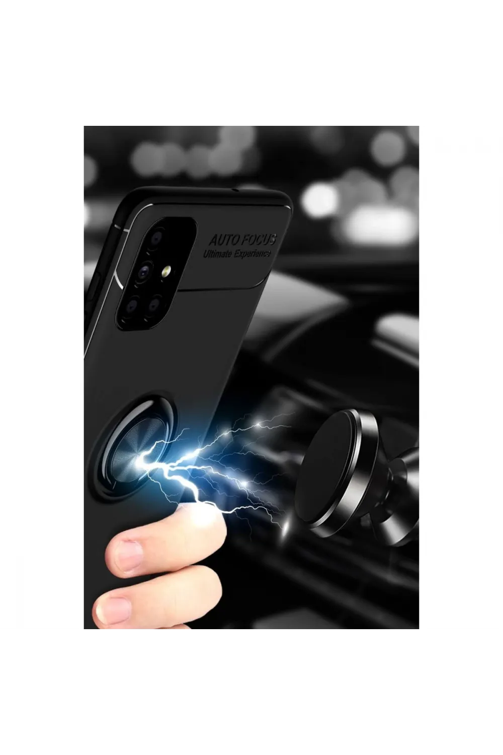 Samsung Galaxy M51 Kılıf Range Yüzüklü Silikon - Mavi