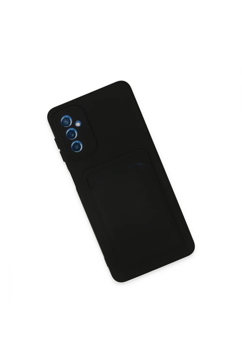 Samsung Galaxy M52 5g Kılıf Kelvin Kartvizitli Silikon - Siyah