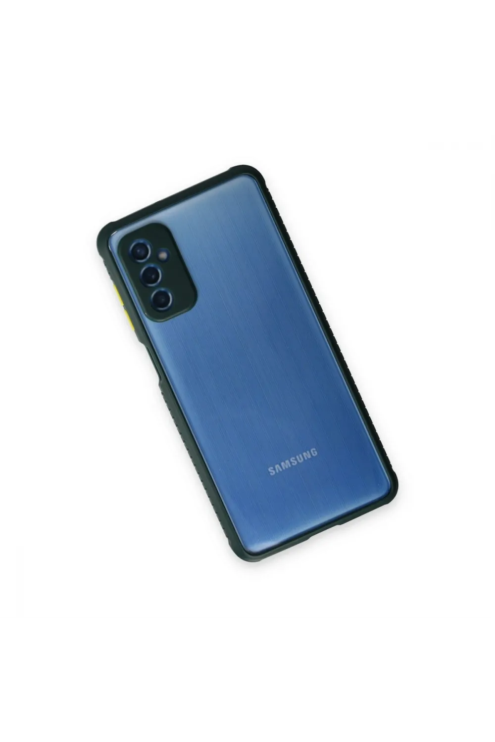 Samsung Galaxy M52 5g Kılıf Miami Şeffaf Silikon - Koyu Yeşil