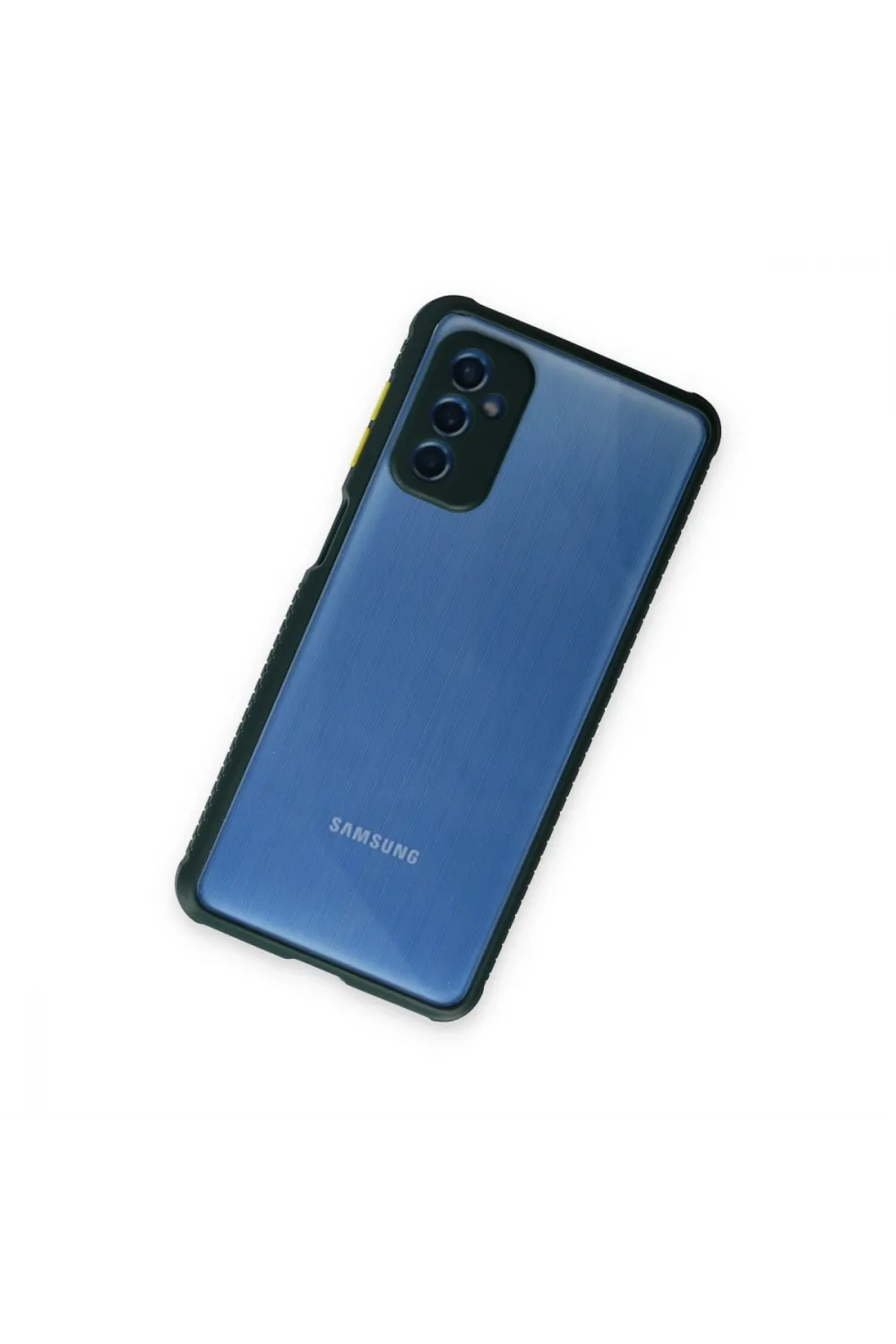 Samsung Galaxy M52 5g Kılıf Miami Şeffaf Silikon - Koyu Yeşil