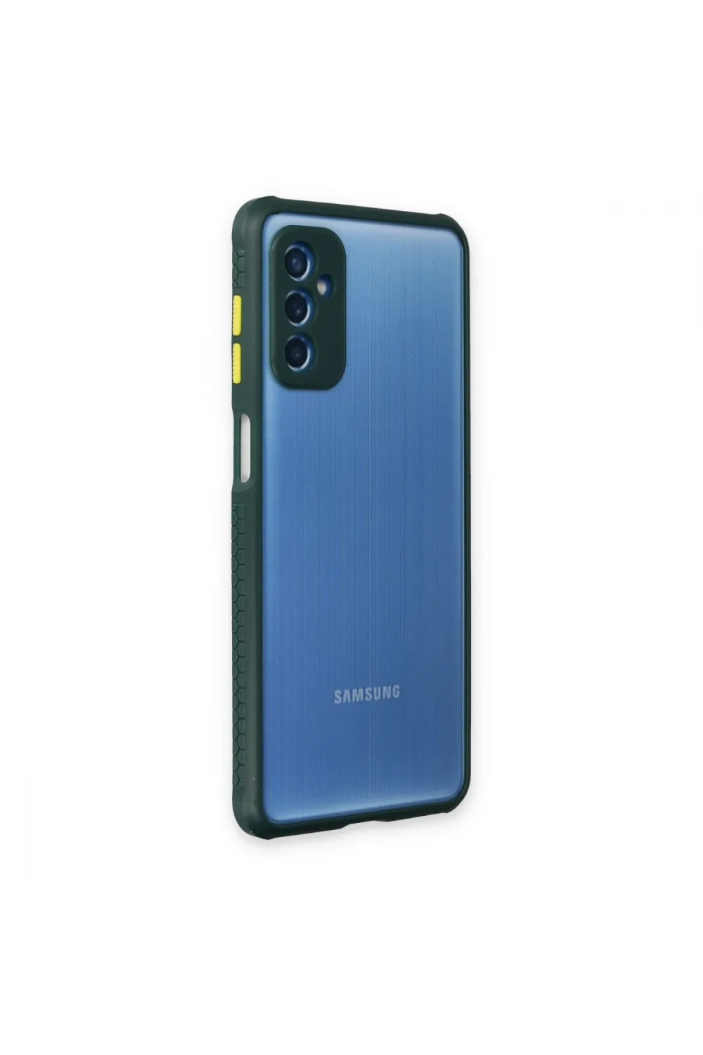 Samsung Galaxy M52 5g Kılıf Miami Şeffaf Silikon - Koyu Yeşil