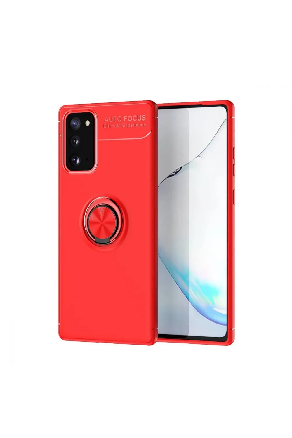Samsung Galaxy Note 20 Kılıf Range Yüzüklü Silikon - Kırmızı