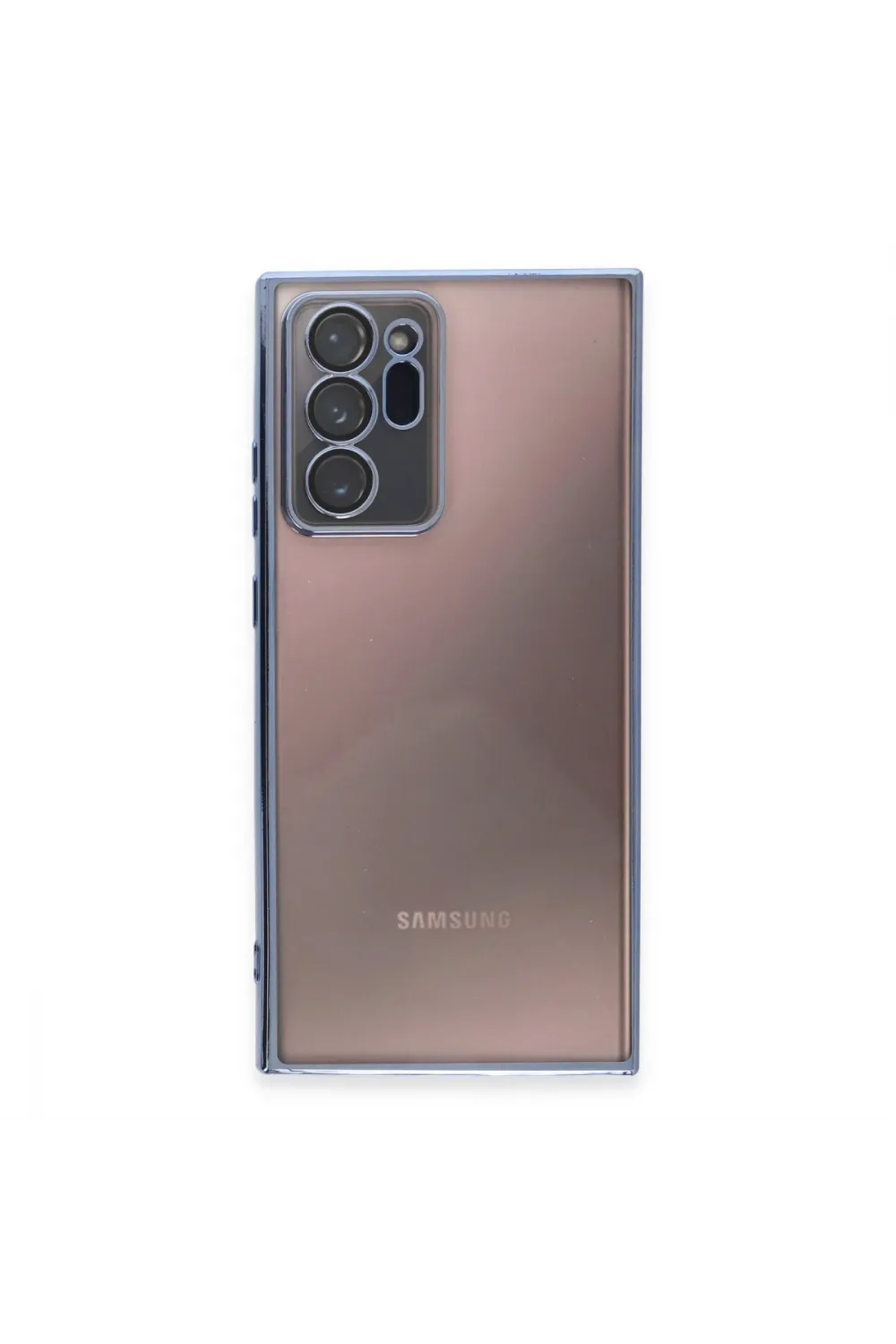 Samsung Galaxy Note 20 Ultra Kılıf Razer Lensli Silikon - Açık Mavi