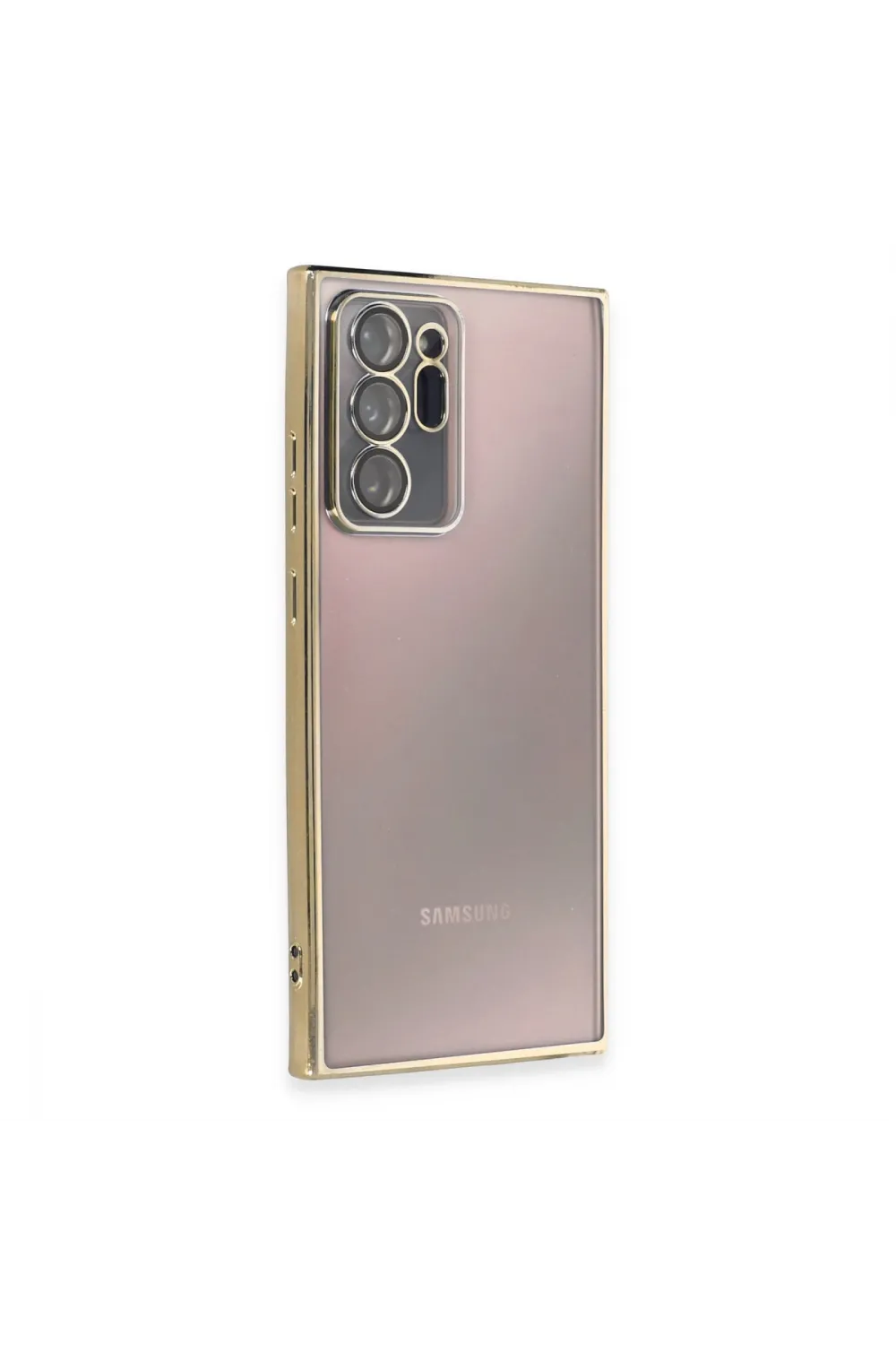 Samsung Galaxy Note 20 Ultra Kılıf Razer Lensli Silikon - Gold