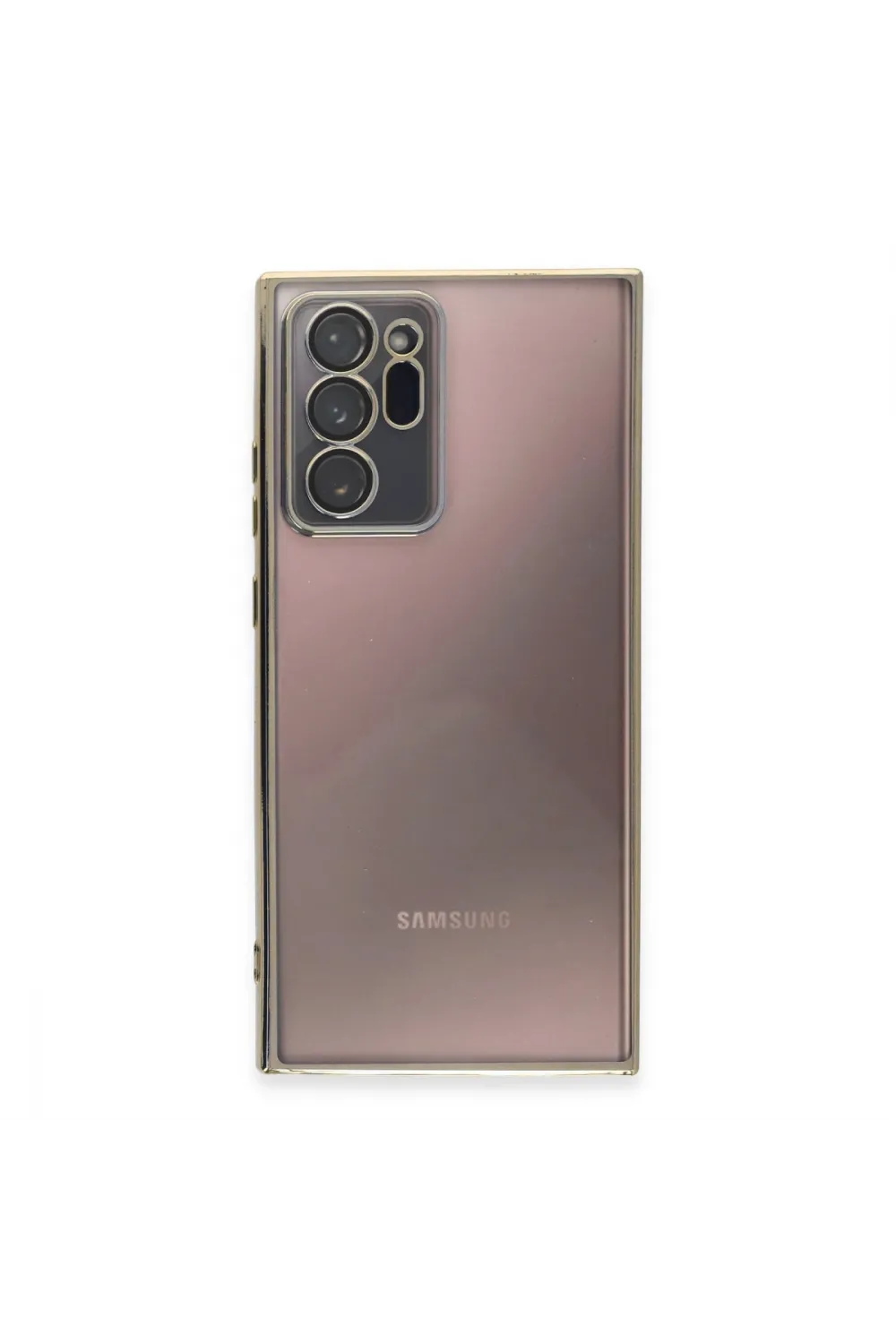 Samsung Galaxy Note 20 Ultra Kılıf Razer Lensli Silikon - Gold