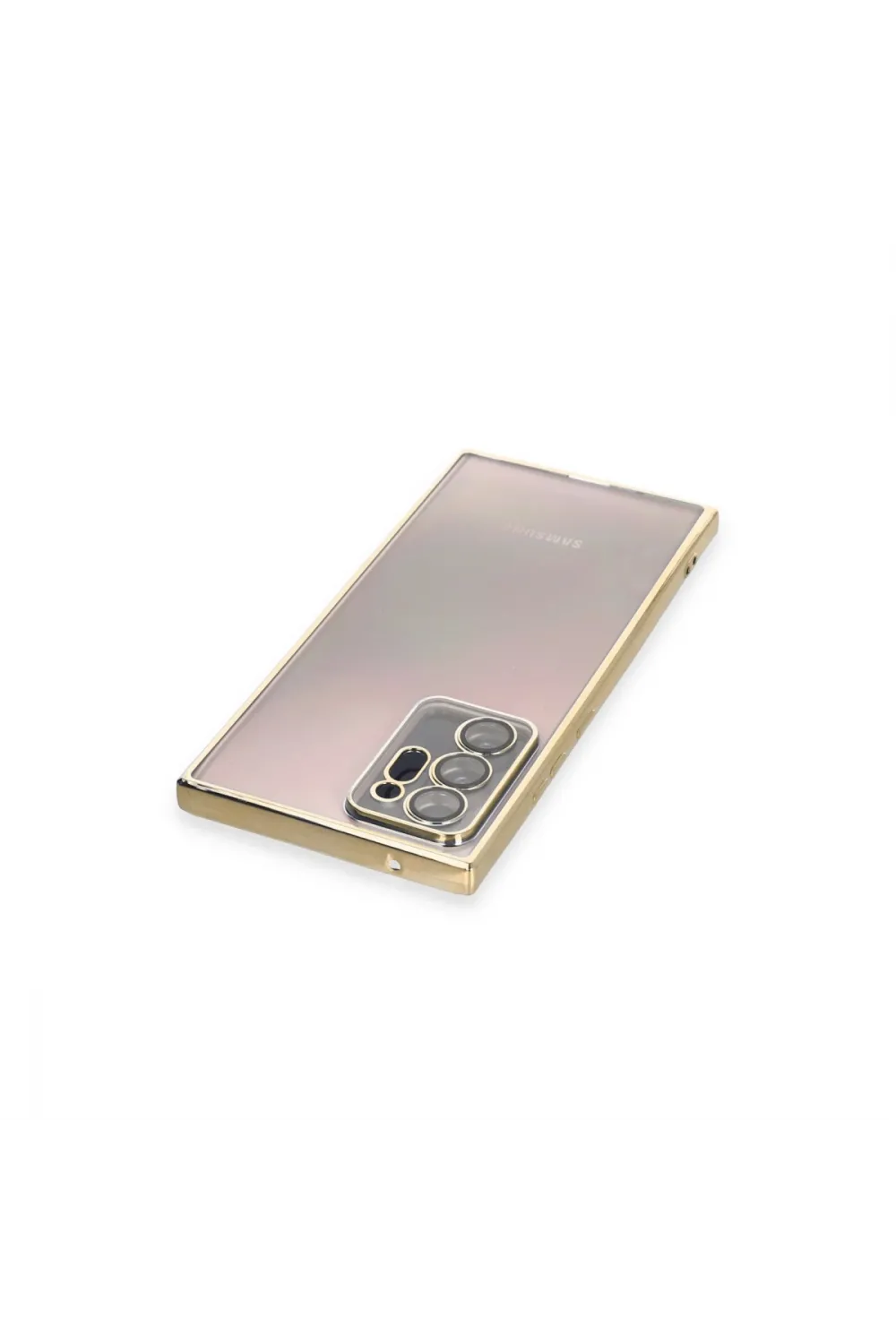 Samsung Galaxy Note 20 Ultra Kılıf Razer Lensli Silikon - Gold