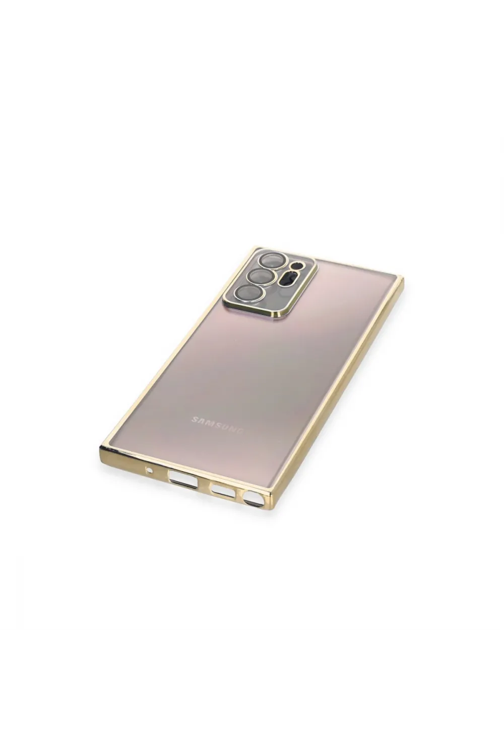 Samsung Galaxy Note 20 Ultra Kılıf Razer Lensli Silikon - Gold
