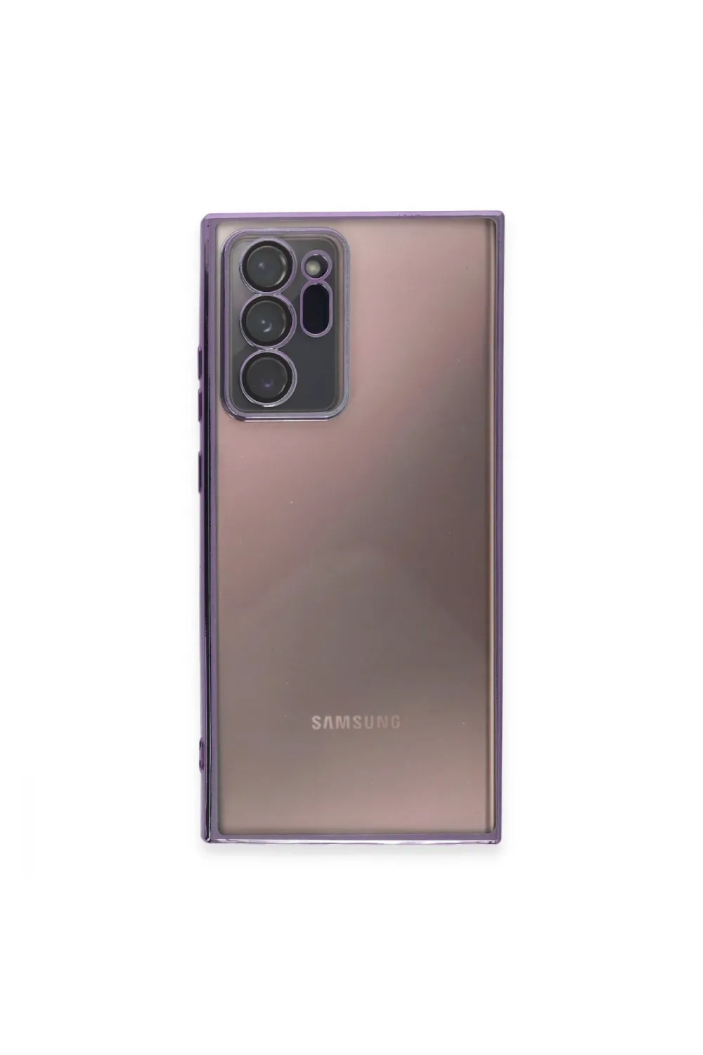 Samsung Galaxy Note 20 Ultra Kılıf Razer Lensli Silikon - Mor
