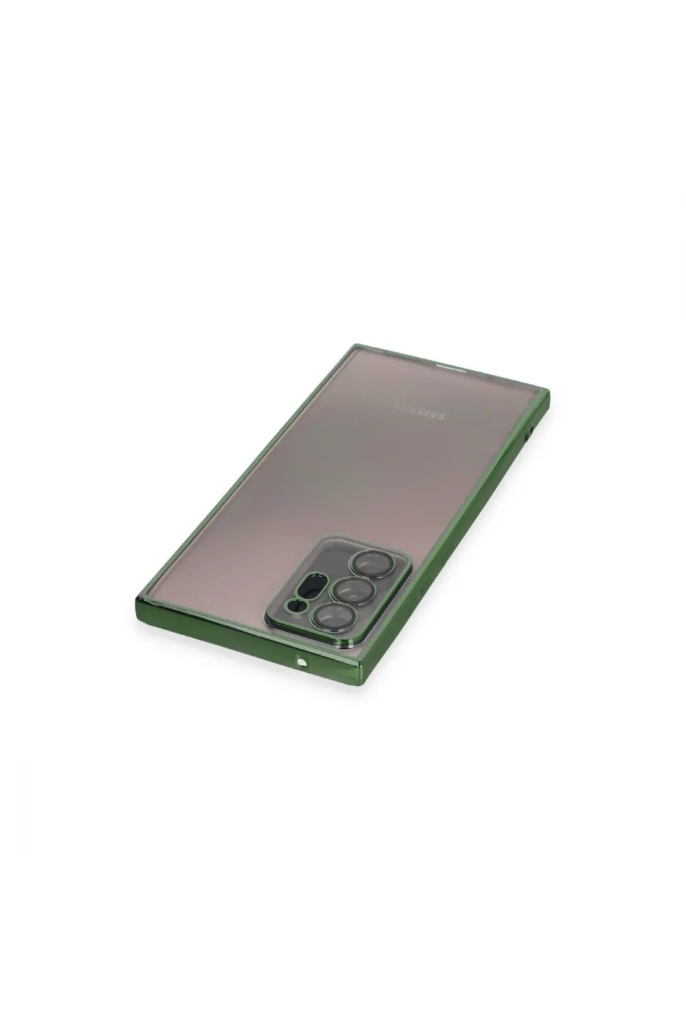 Samsung Galaxy Note 20 Ultra Kılıf Razer Lensli Silikon - Yeşil