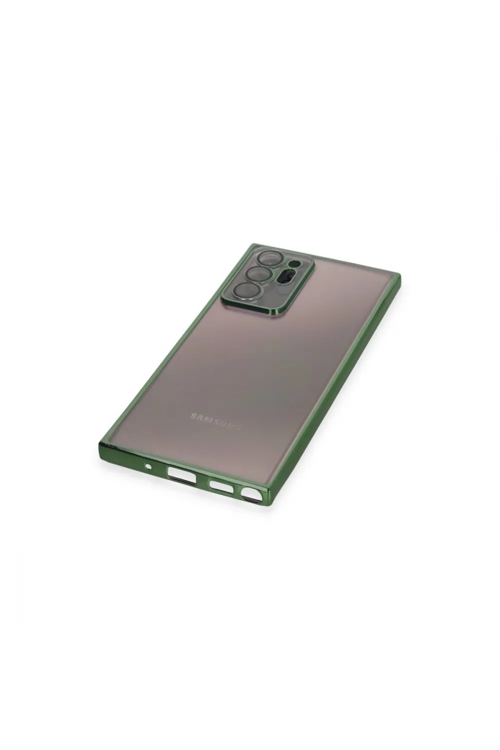 Samsung Galaxy Note 20 Ultra Kılıf Razer Lensli Silikon - Yeşil