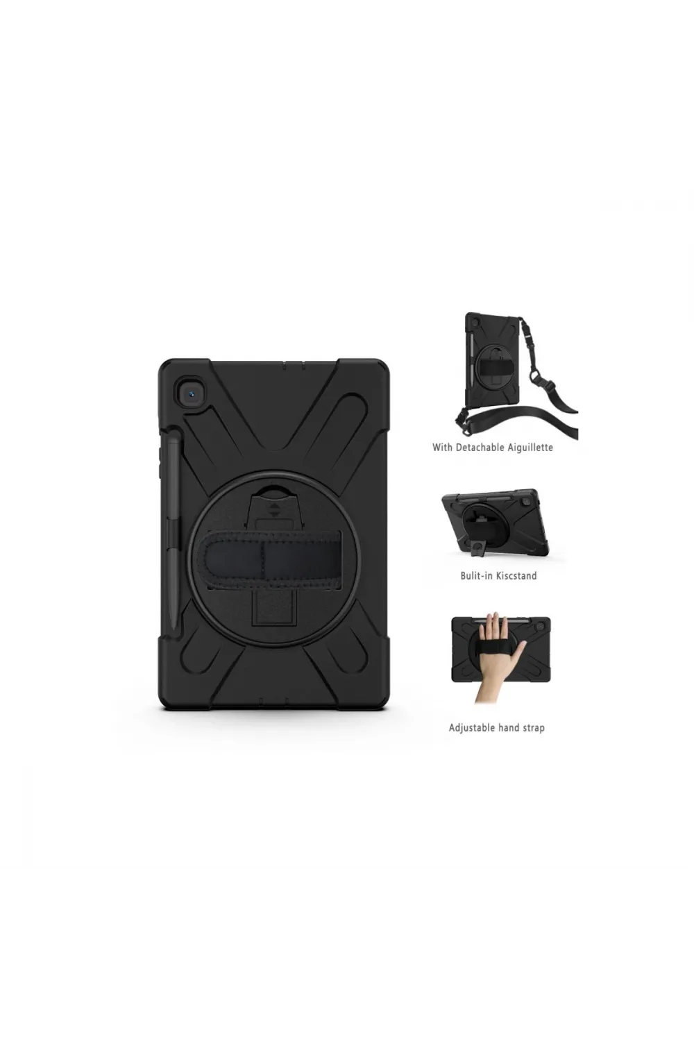 Samsung Galaxy P610 Tab S6 Lite 10.4 Kılıf Amazing Tablet Kapak - Siyah
