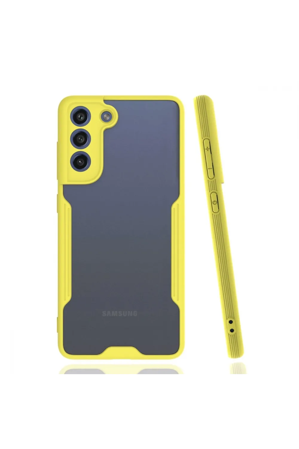 Samsung Galaxy S21 Fe Kılıf Platin Silikon - Sarı