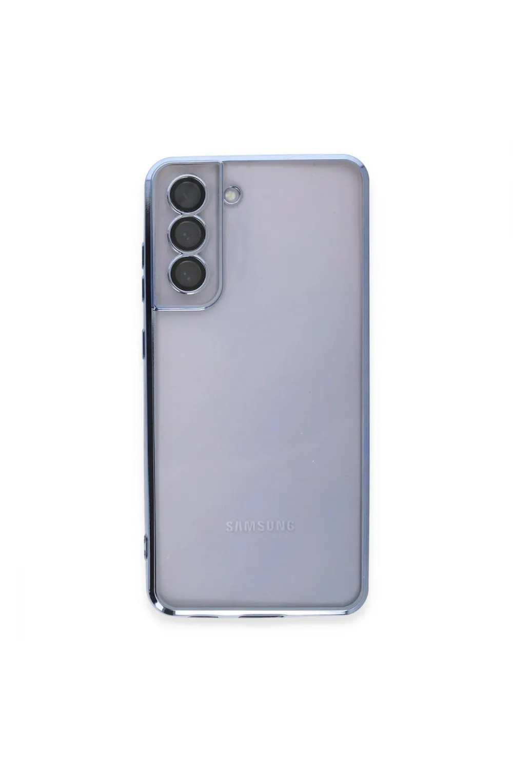 Samsung Galaxy S21 Fe Kılıf Razer Lensli Silikon - Açık Mavi