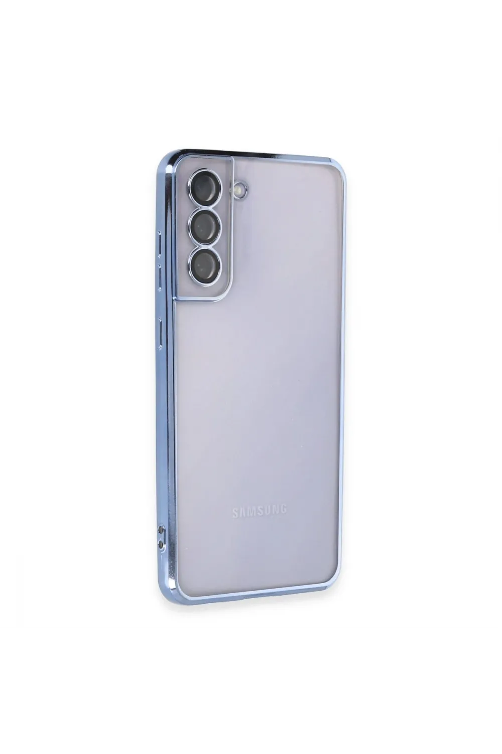 Samsung Galaxy S21 Fe Kılıf Razer Lensli Silikon - Açık Mavi