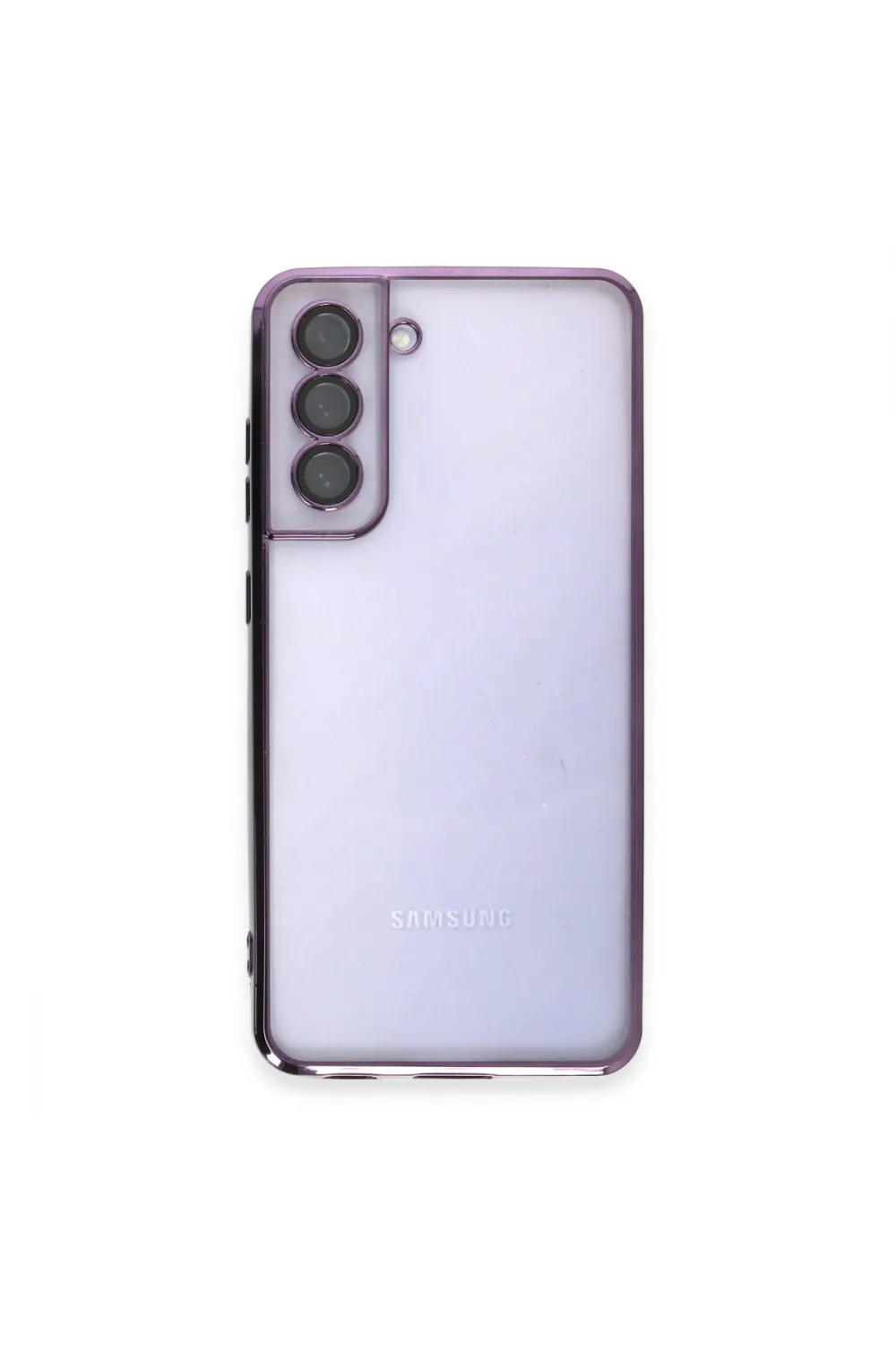 Samsung Galaxy S21 Fe Kılıf Razer Lensli Silikon - Mor