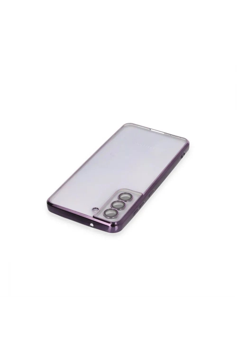 Samsung Galaxy S21 Fe Kılıf Razer Lensli Silikon - Mor