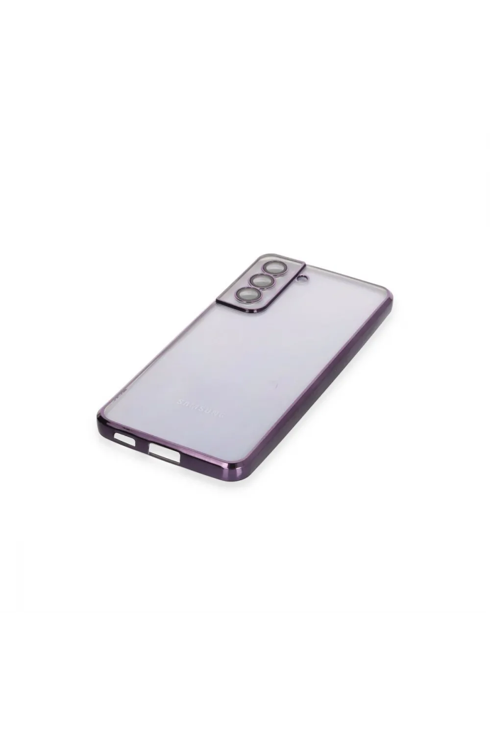 Samsung Galaxy S21 Fe Kılıf Razer Lensli Silikon - Mor