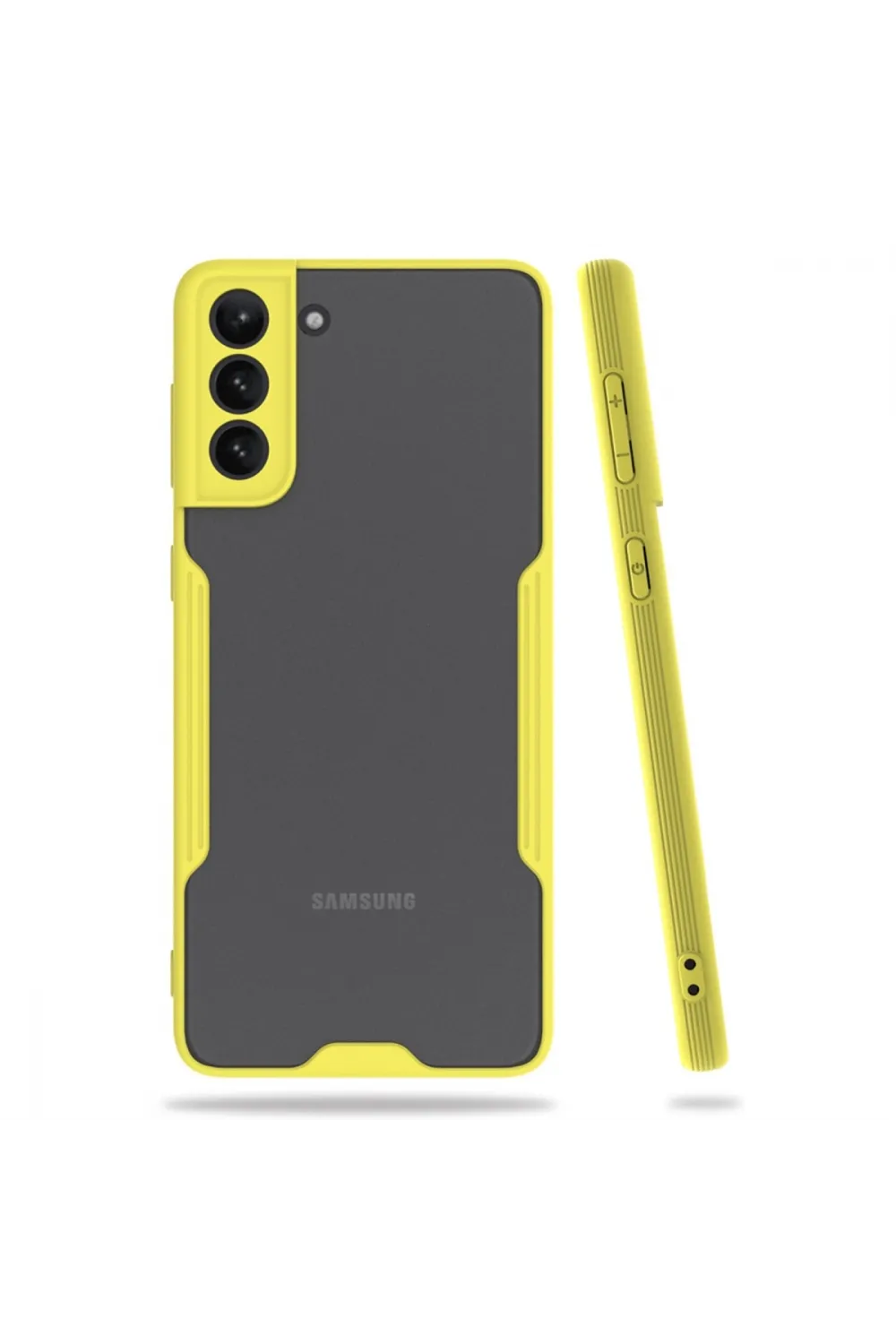 Samsung Galaxy S21 Plus Kılıf Platin Silikon - Sarı