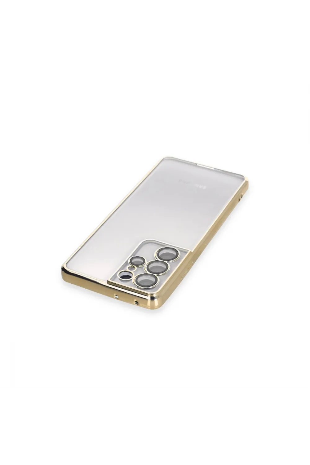 Samsung Galaxy S21 Ultra Kılıf Razer Lensli Silikon - Gold
