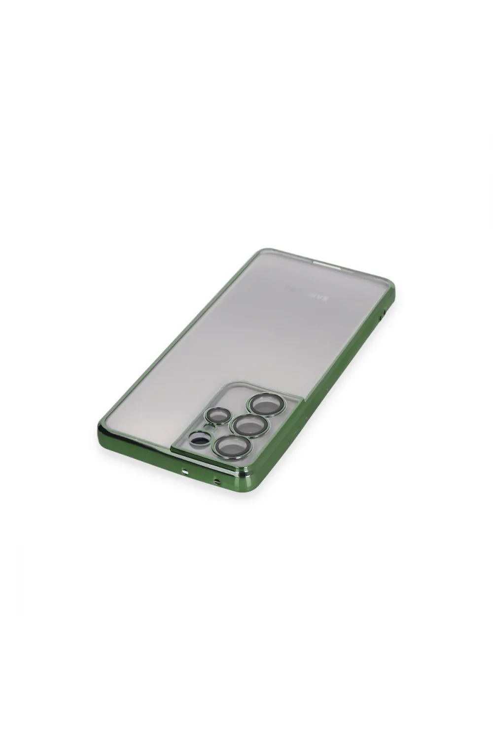 Samsung Galaxy S21 Ultra Kılıf Razer Lensli Silikon - Yeşil