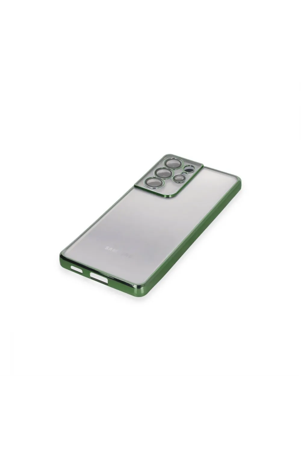 Samsung Galaxy S21 Ultra Kılıf Razer Lensli Silikon - Yeşil