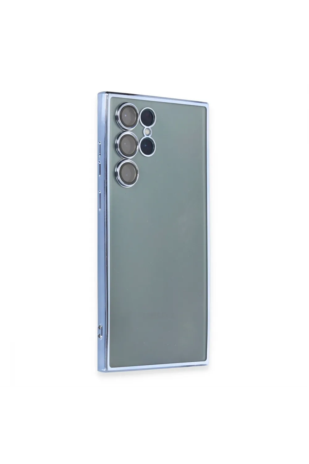 Samsung Galaxy S22 Ultra Kılıf Razer Lensli Silikon - Açık Mavi