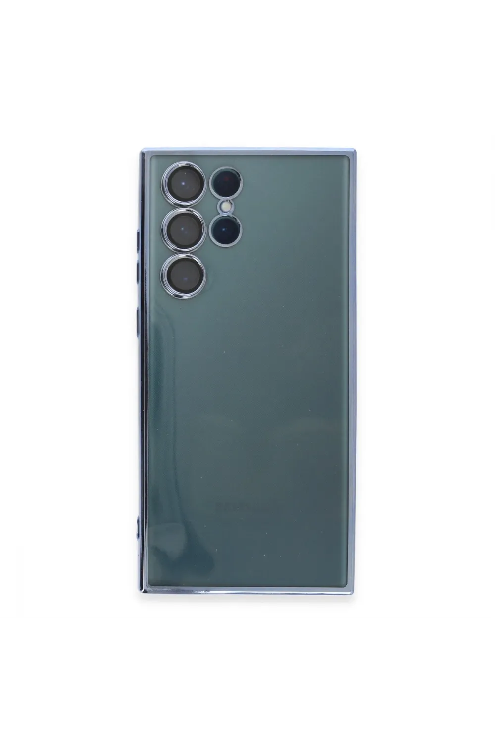 Samsung Galaxy S22 Ultra Kılıf Razer Lensli Silikon - Açık Mavi