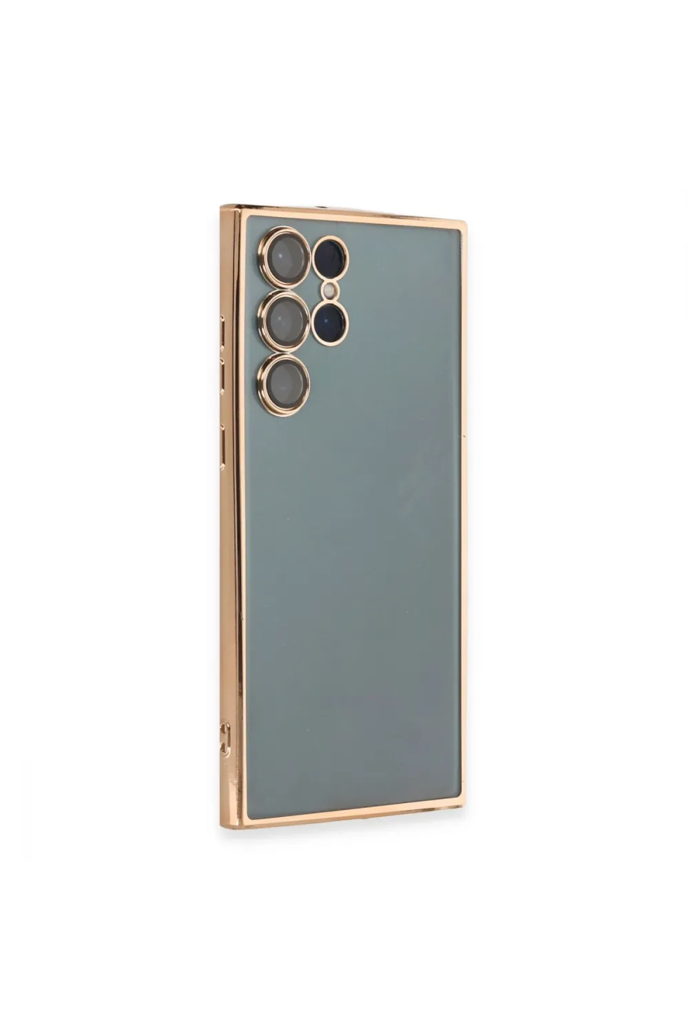 Samsung Galaxy S22 Ultra Kılıf Razer Lensli Silikon - Gold