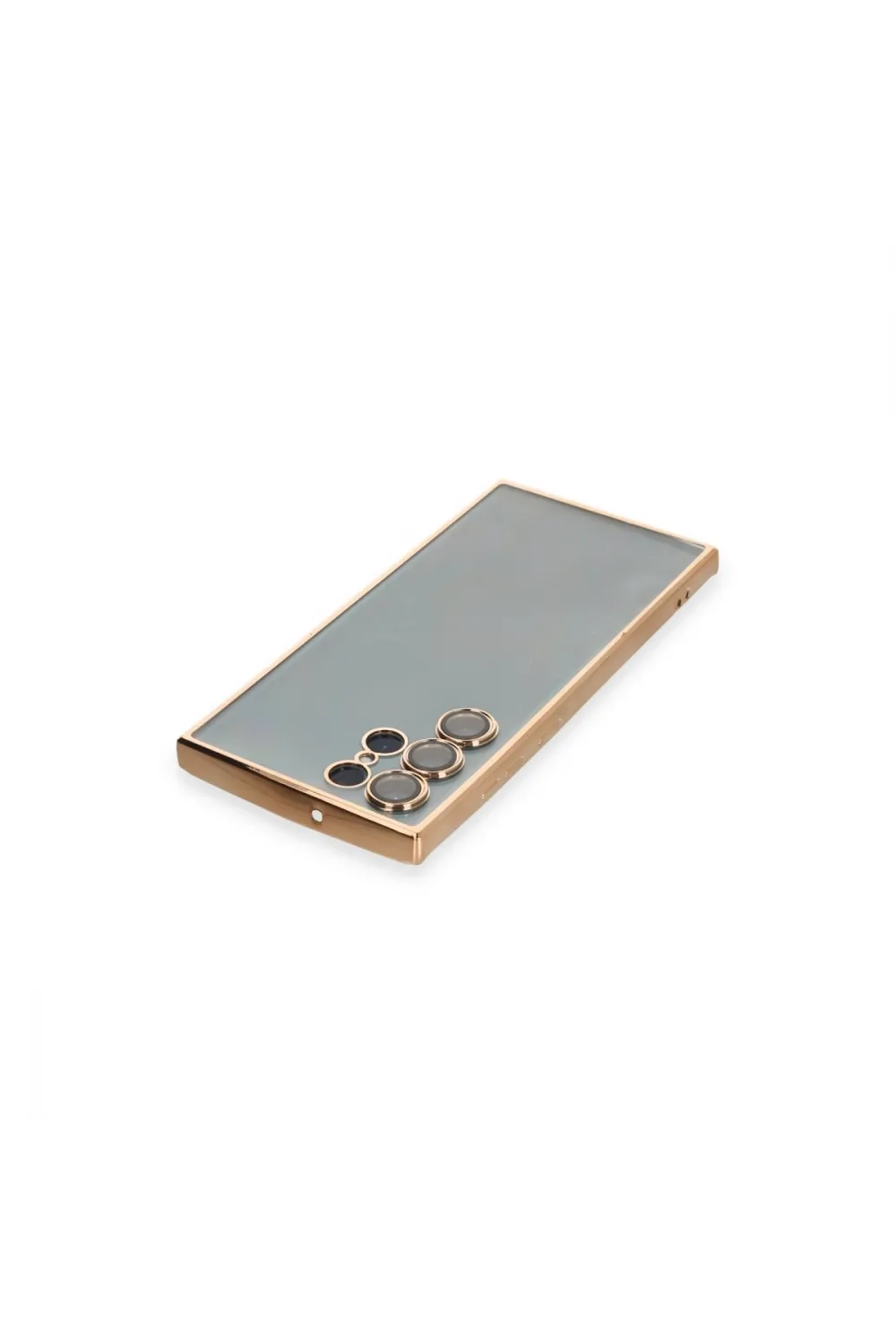 Samsung Galaxy S22 Ultra Kılıf Razer Lensli Silikon - Gold