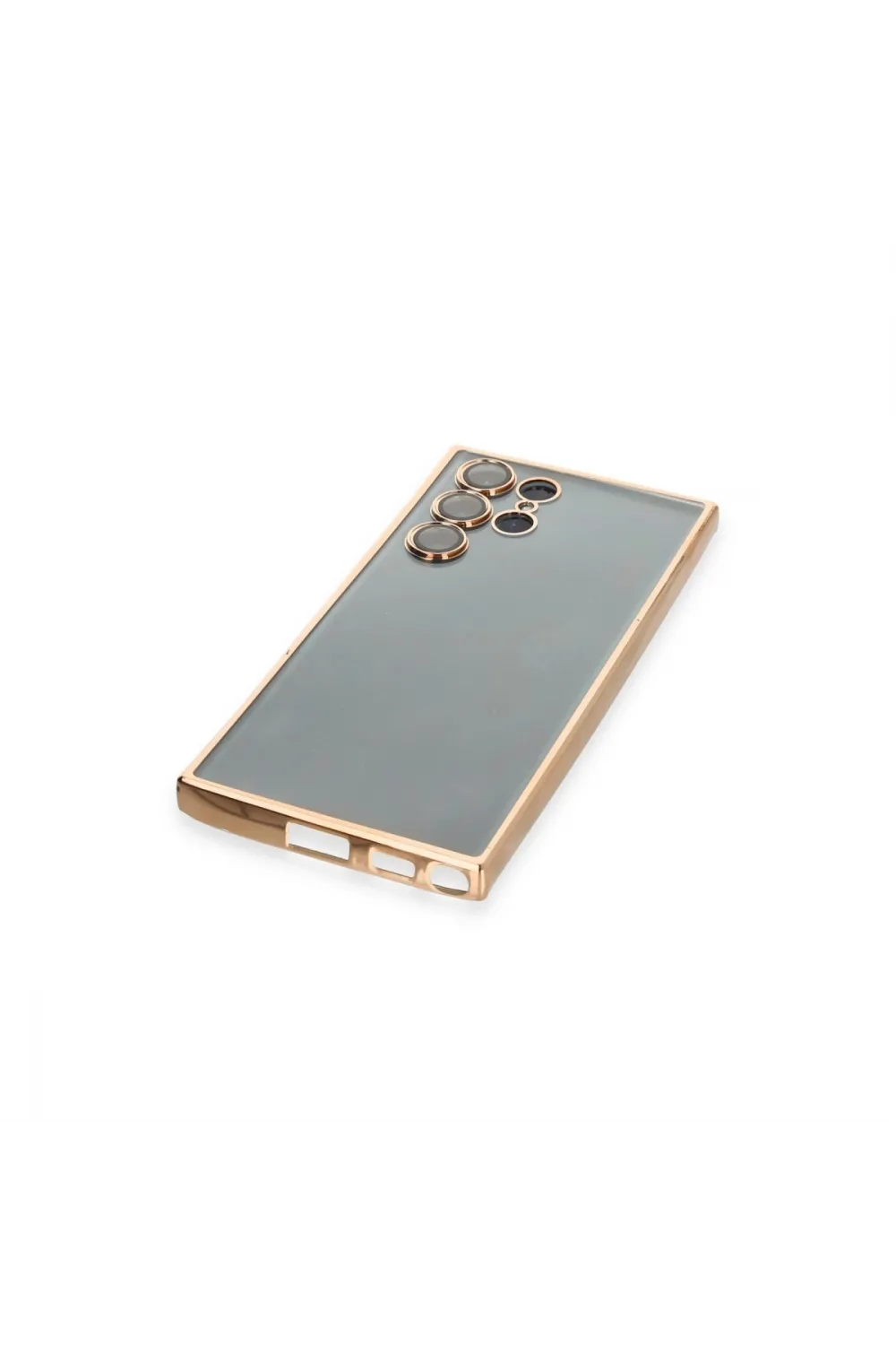 Samsung Galaxy S22 Ultra Kılıf Razer Lensli Silikon - Gold