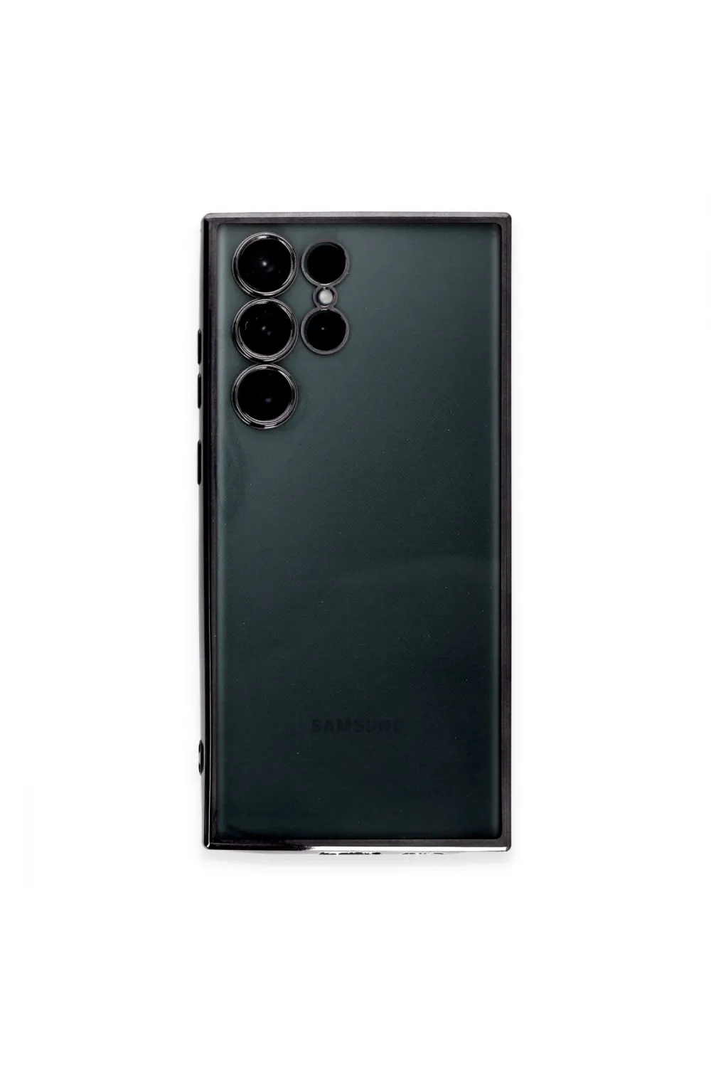 Samsung Galaxy S22 Ultra Kılıf Razer Lensli Silikon - Siyah