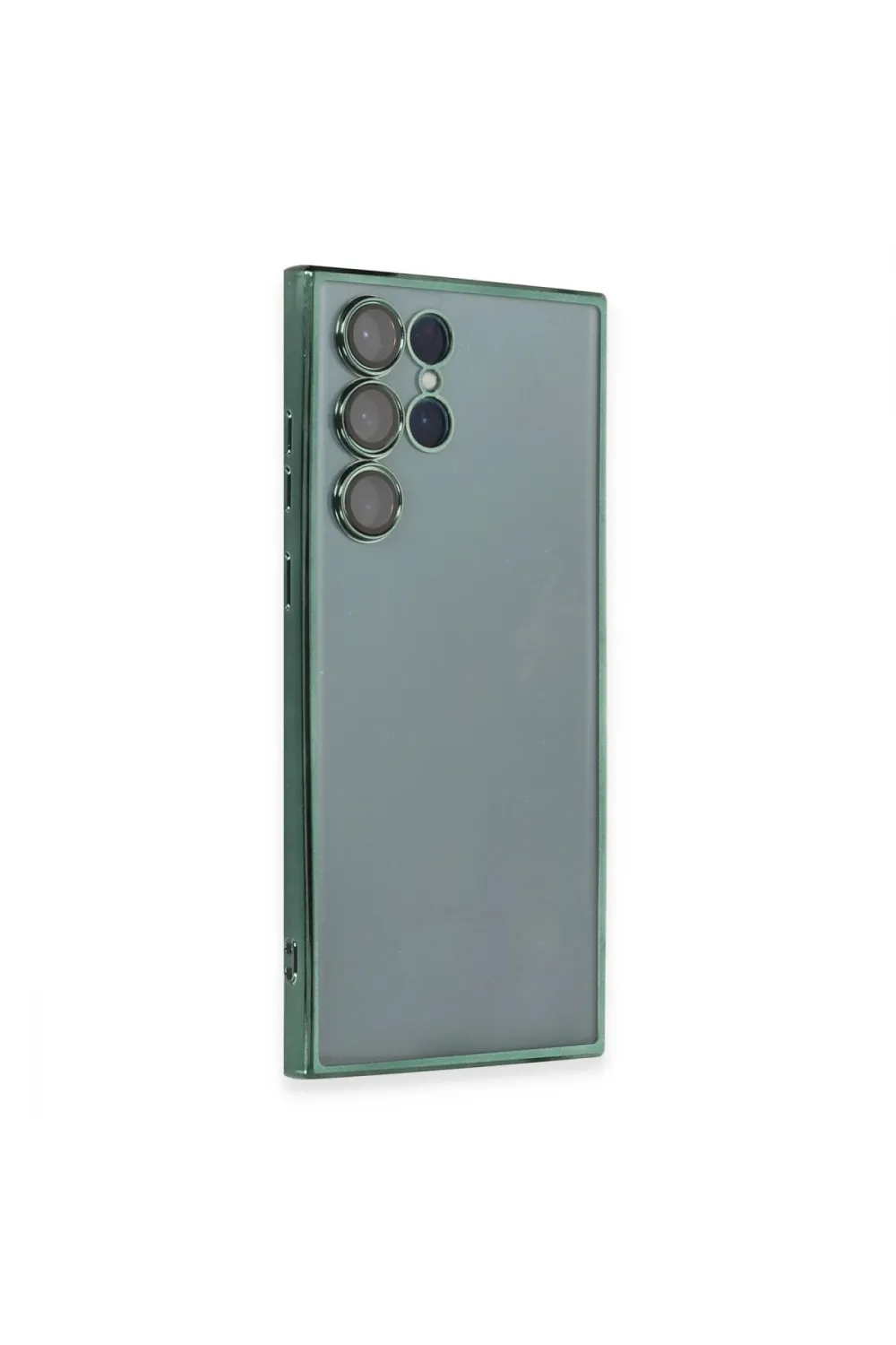 Samsung Galaxy S22 Ultra Kılıf Razer Lensli Silikon - Yeşil