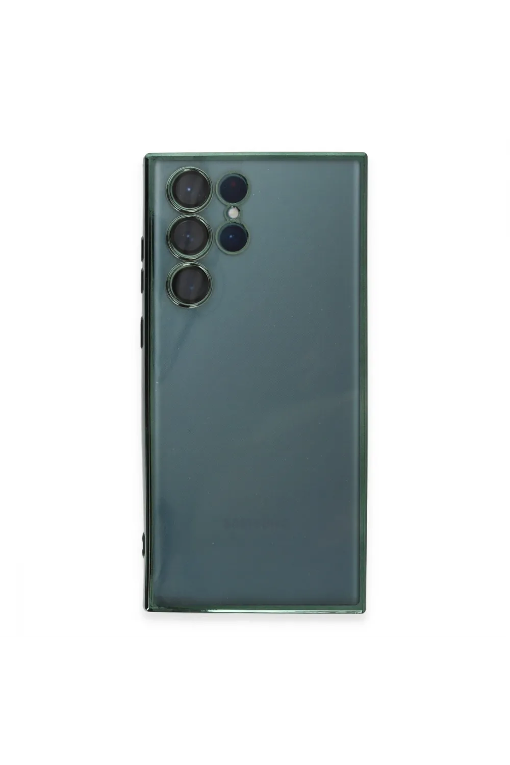 Samsung Galaxy S22 Ultra Kılıf Razer Lensli Silikon - Yeşil