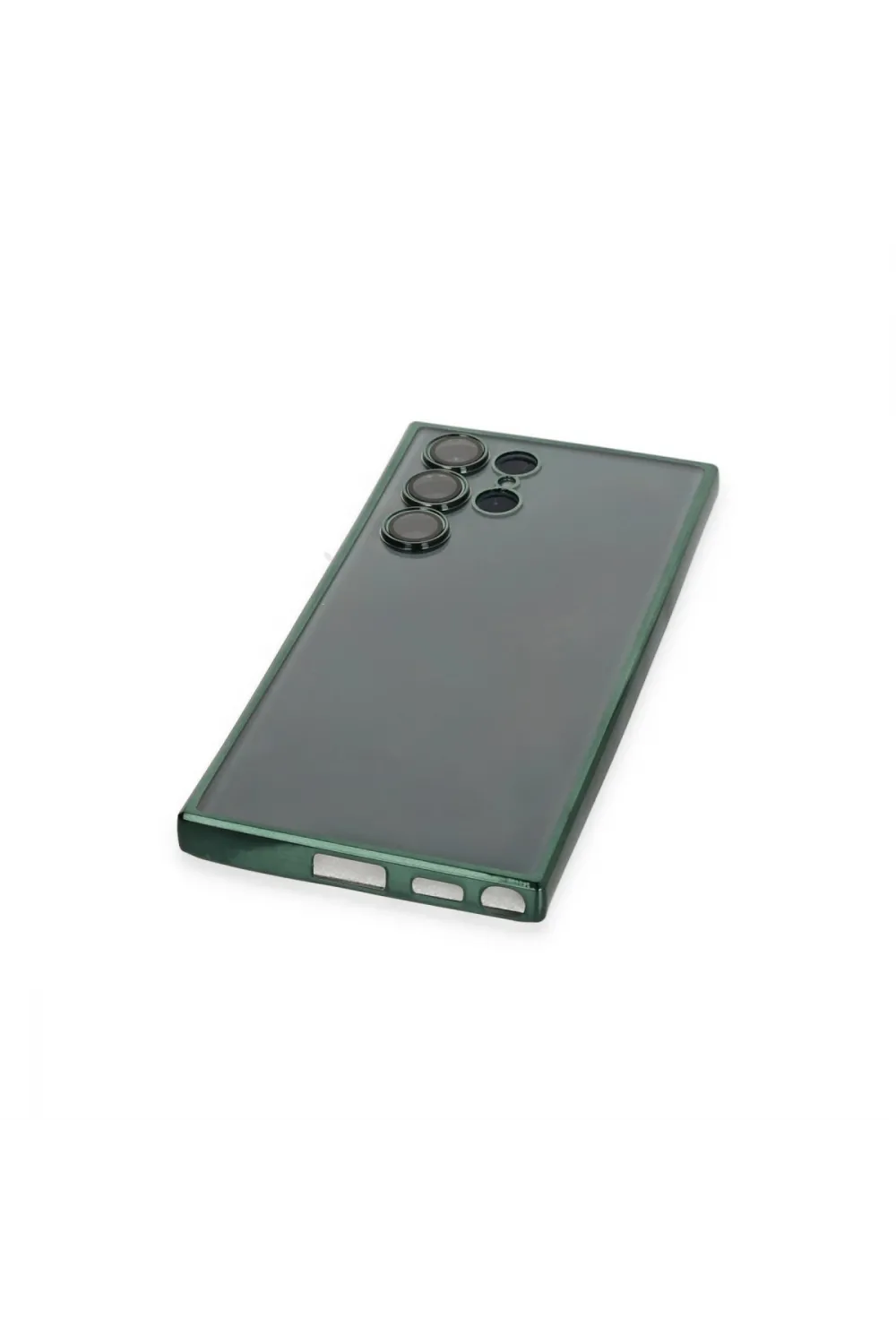 Samsung Galaxy S22 Ultra Kılıf Razer Lensli Silikon - Yeşil