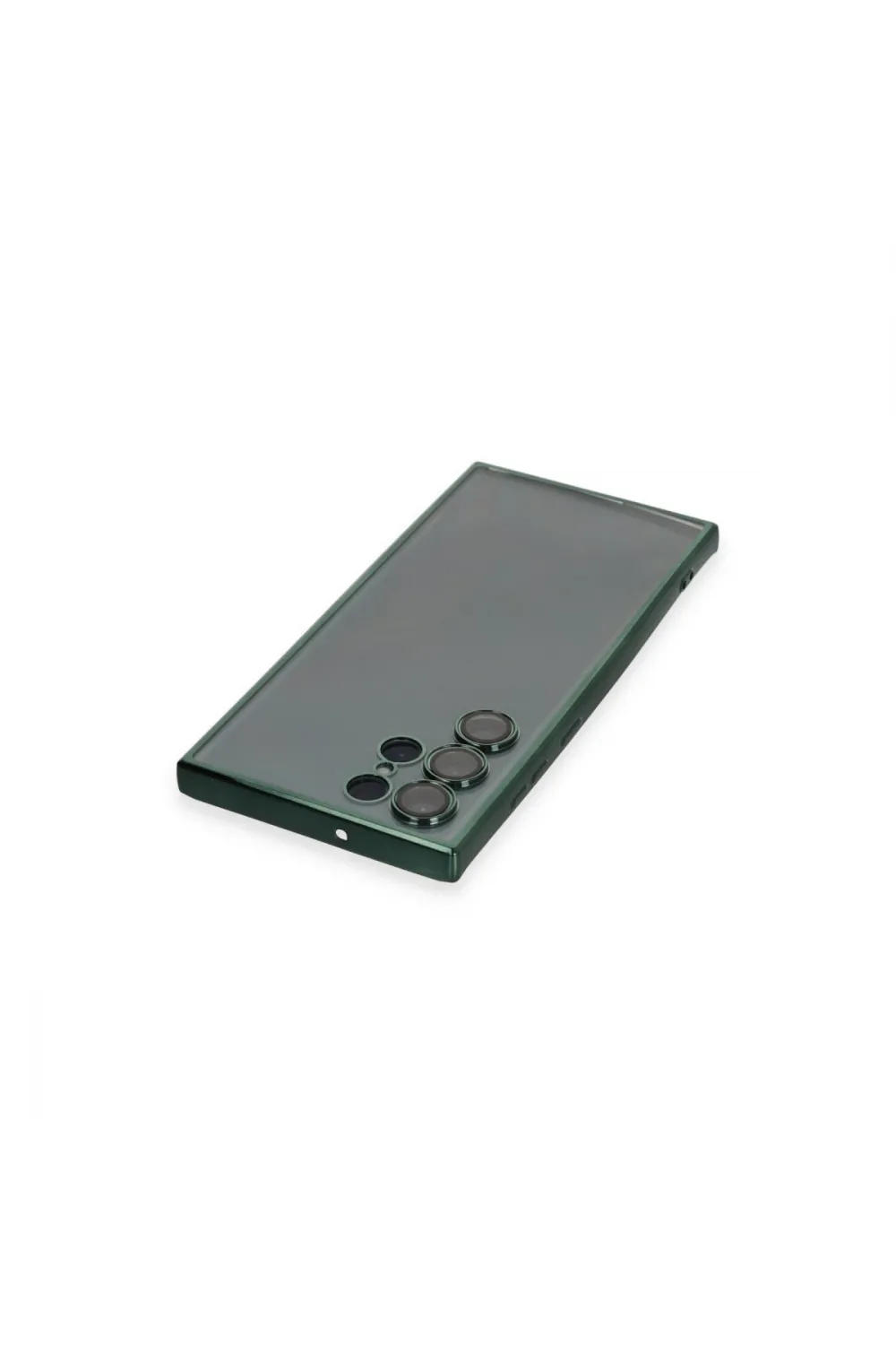 Samsung Galaxy S22 Ultra Kılıf Razer Lensli Silikon - Yeşil