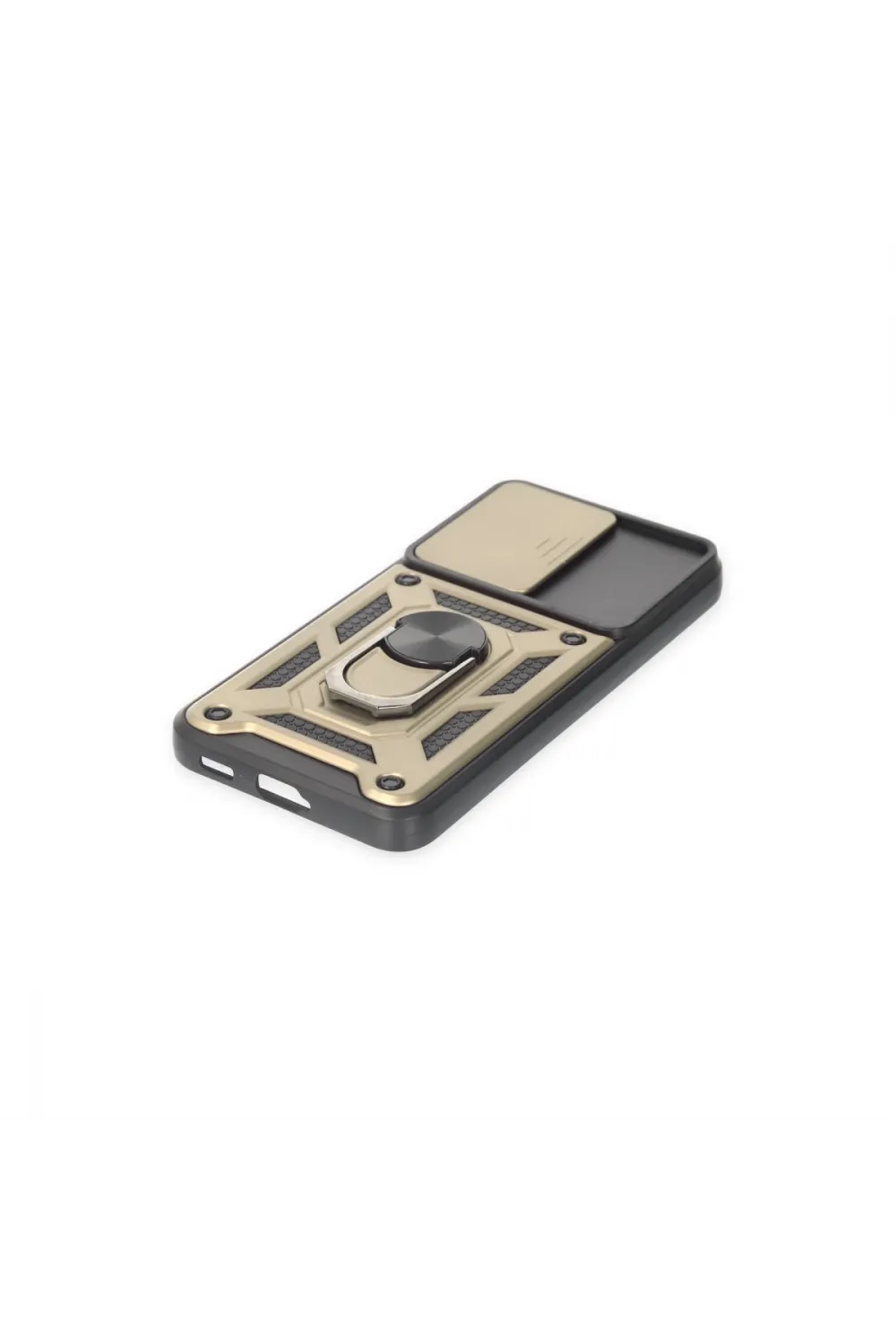Samsung Galaxy S23 Fe Kılıf Pars Lens Yüzüklü Silikon - Gold