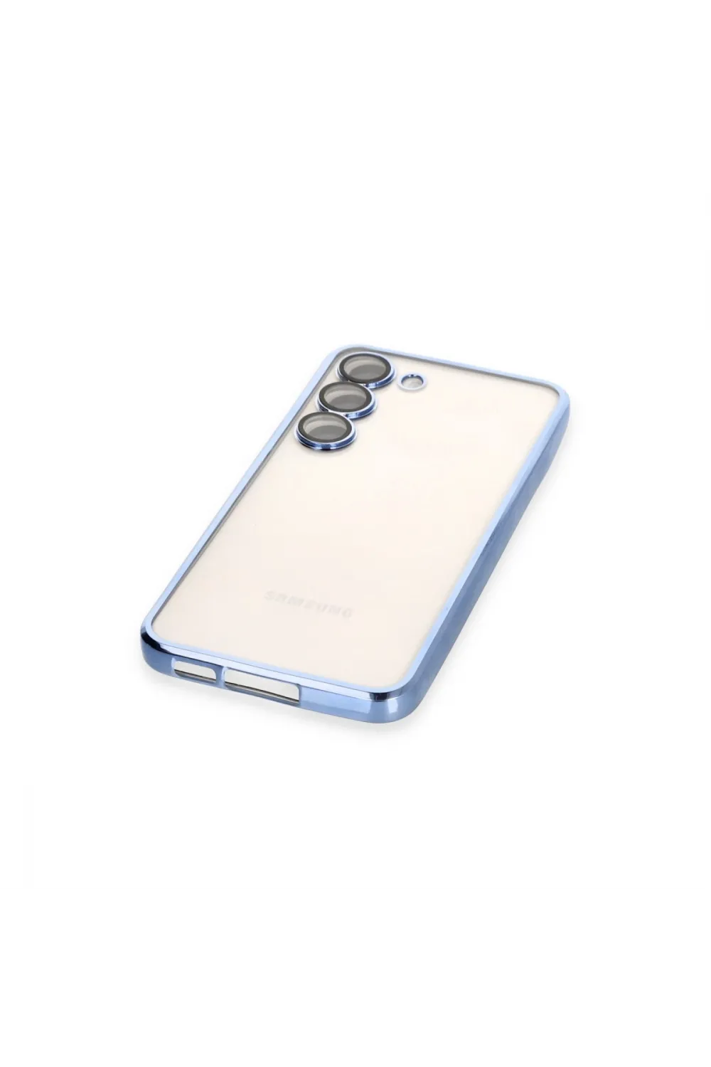 Samsung Galaxy S23 Kılıf Razer Lensli Silikon - Açık Mavi