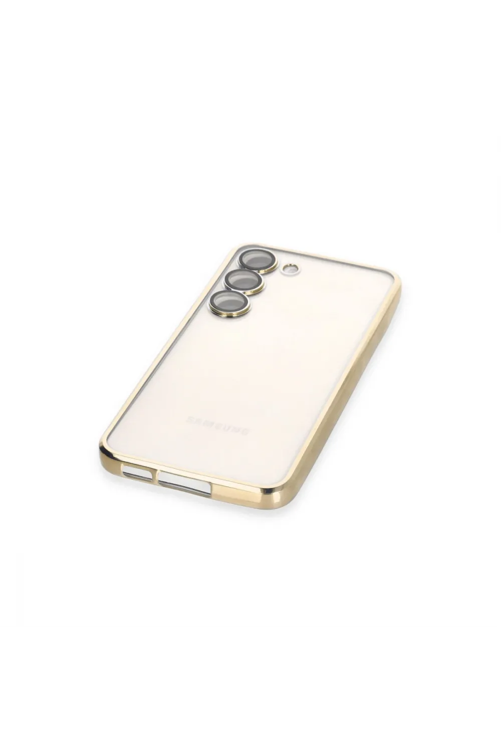 Samsung Galaxy S23 Kılıf Razer Lensli Silikon - Gold