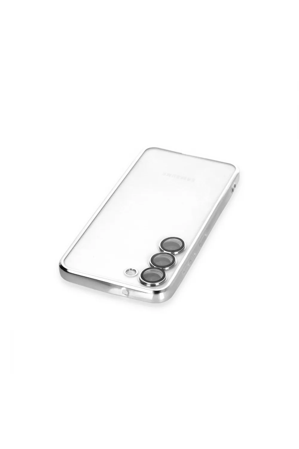 Samsung Galaxy S23 Kılıf Razer Lensli Silikon - Gümüş