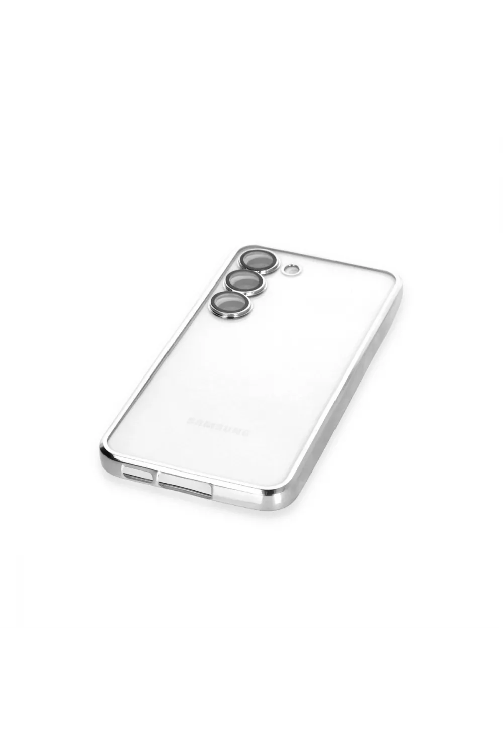 Samsung Galaxy S23 Kılıf Razer Lensli Silikon - Gümüş